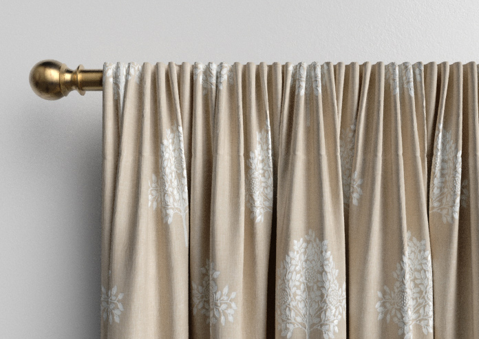 William Morris At Home Marigold Tree Embroidery, Chalk - Made to Measure Curtains - Image 9